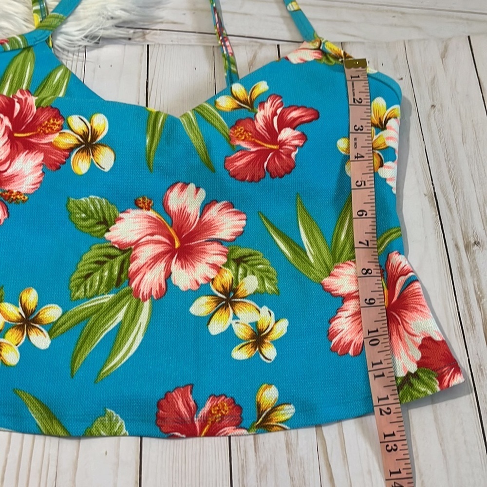 Vintage Liz Claiborne Hibiscus swim suit EUC - Picture 10 of 11